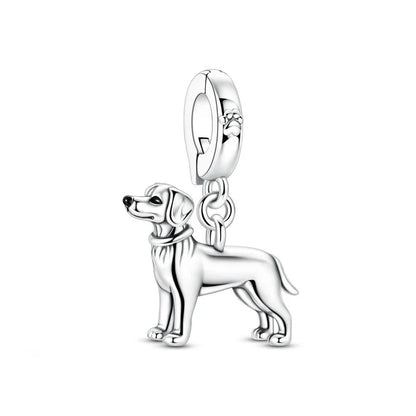 Original 925 Sterling Silver Charms Love Pets Dog Cat Paw Print Pendant Beads Fit Brand Bracelets Necklaces Women DIY Jewelry