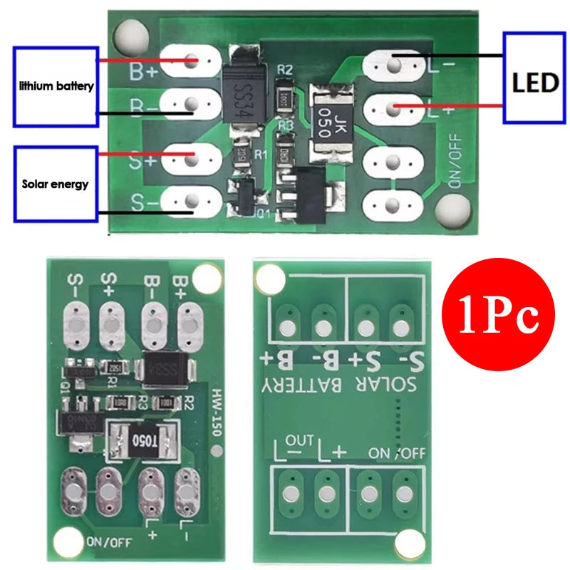 Diy Courtyard Street Light Solar Generator Charge Controller Auto Light Control Circuit Switch Lithium Battery Charging Board