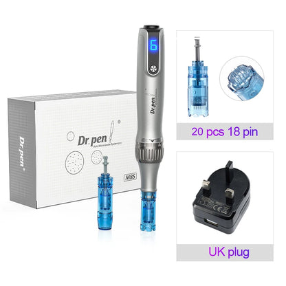 Authentic Dr pen Ultima M8S With 22 pcs Needle Pin Microneedling Pen Wireless Derma Pen Beauty Machine needle length 0.25 mm