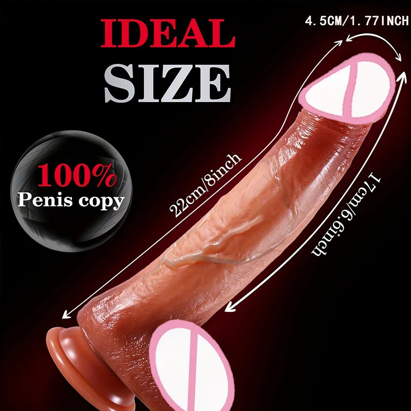 Dildo - 1pc Lovelily 9-Inch Realistic Vibrating Dildo with Remote Control, Multiple Modes, USB Rechargeable Battery, Liquid Silicone Material - Ideal for Men, Women, And Couples, Vibrating Dildo|Realistic Texture|Remote Contr