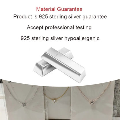 Somilia 925 Sterling Silver Necklace For Women 18K Rose Gold Plated 5A Zircon Pendant Necklace Real Money Fine Jewelry Moms Gift
