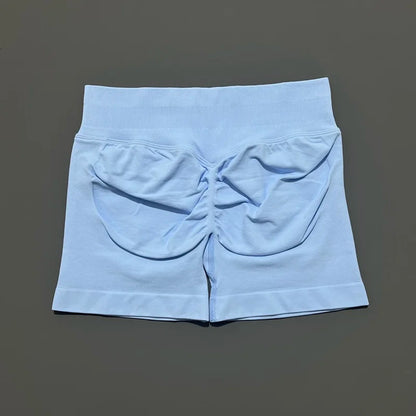 HISTELLO Sports Shorts 4.5" Women Yoga Shorts Seamless Low Waist Scrunch Bum Gym Leggings Workout Stretch Fitness Sports Shorts