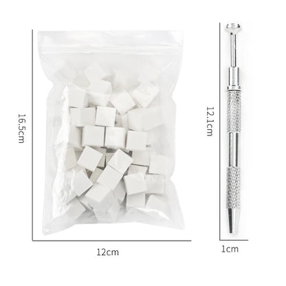 50Pcs Square Nail Art Sponge Set Gradient Nail Brushes Gel Polish Design Nail Sponge Grab Pen Manicure Supplies 229w