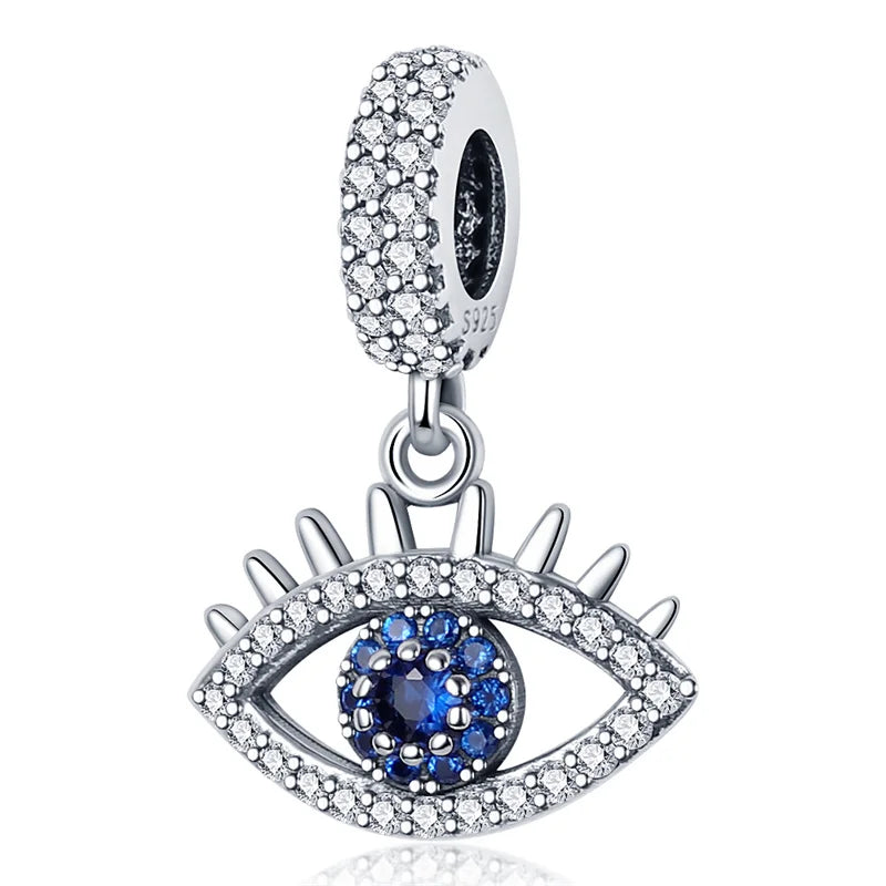 Hot Sales 925 Sterling Silver Charms Beads Devil's Eye Fatima's Hand Cross Beads Fit Original Bracelet Women DIY Jewelry Gifts