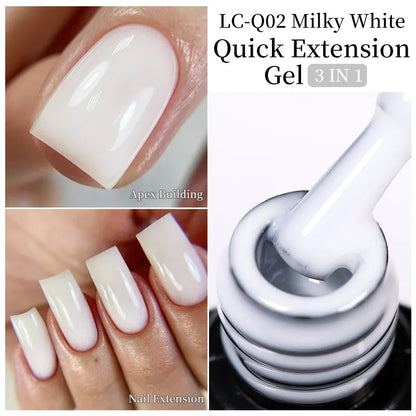 LILYCUTE 7ML Jelly Black Quick Extension Gel Nail Polish Nude Esmalte Unas Semipermanente UV Soak Off Nail Art Construction Gel