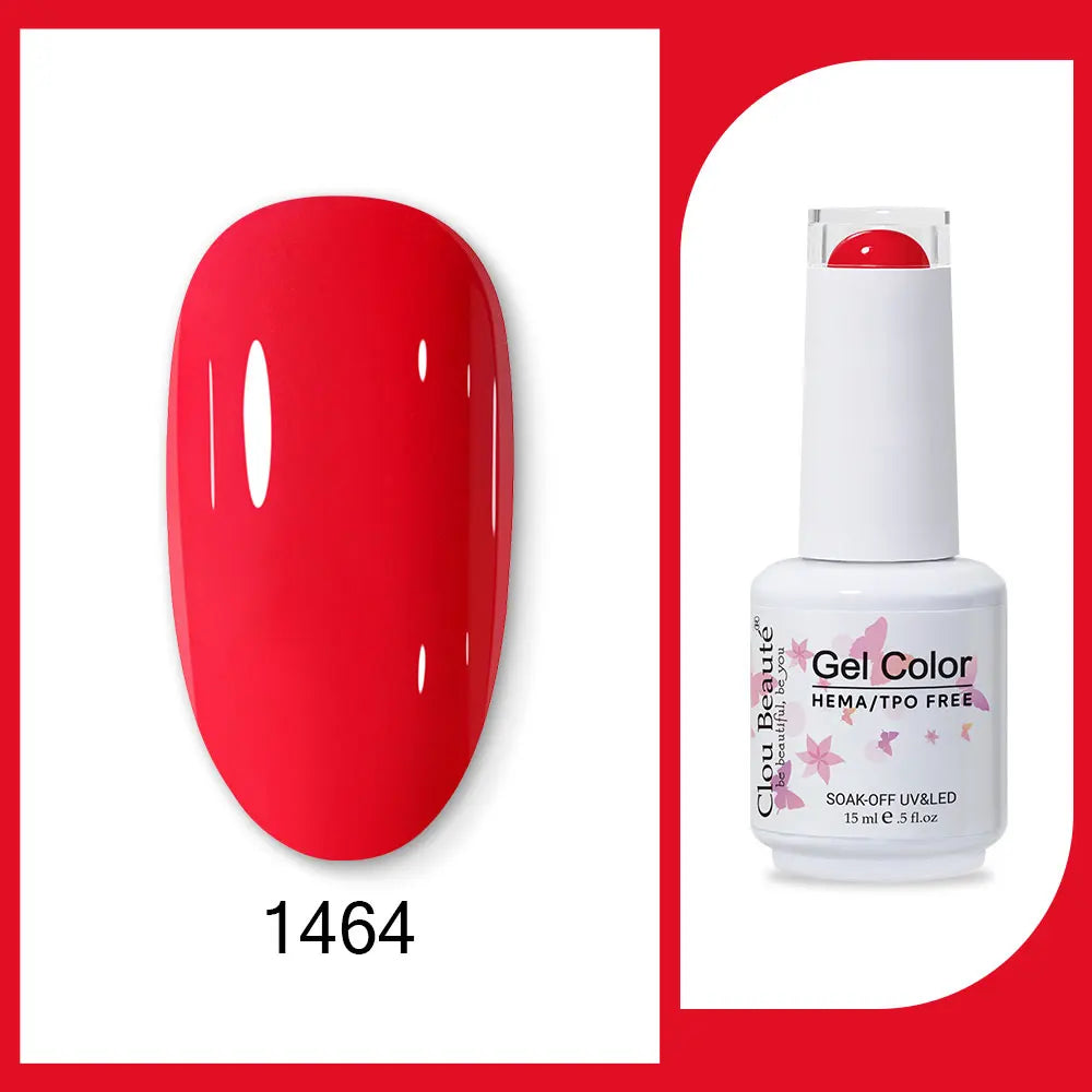 Clou Beaute TPO FREE Nail Gel Polish High Pigment Nail Art Supply Spring Summer Pastal Color Varnish UV Gel Clear Base Top Coat