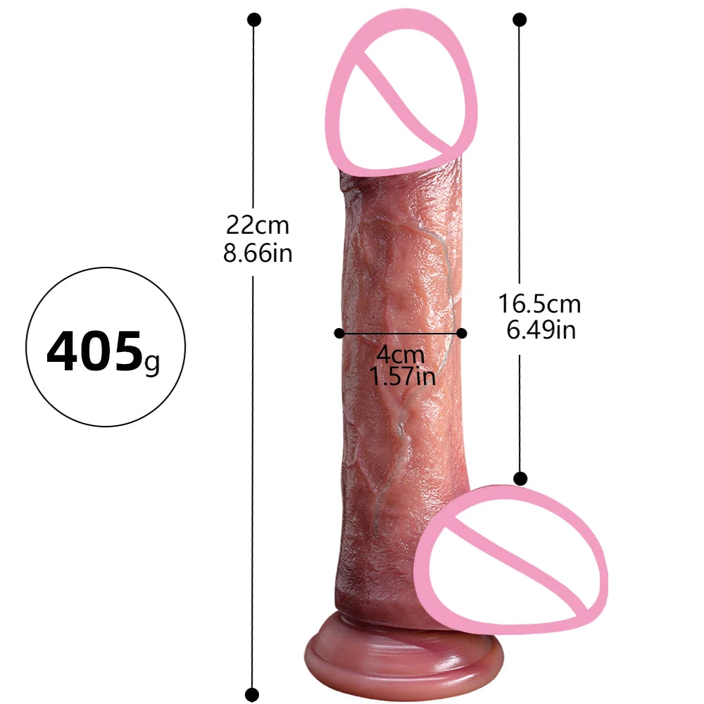 Super Long Skin Dildo Penis Medical Silicone Realistic SexToy For Women Masturbator Makeup Dildo Strapon Suction Cup Dick Adults