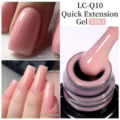 LILYCUTE 7ML Jelly Black Quick Extension Gel Nail Polish Nude Esmalte Unas Semipermanente UV Soak Off Nail Art Construction Gel