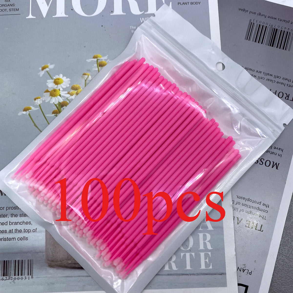 100/500pcs Eyelash Cleaning Brush Lash Extension Micro Cotton Swab Individual Eyelashes Microbrush Beauty Makeup Clean Remover
