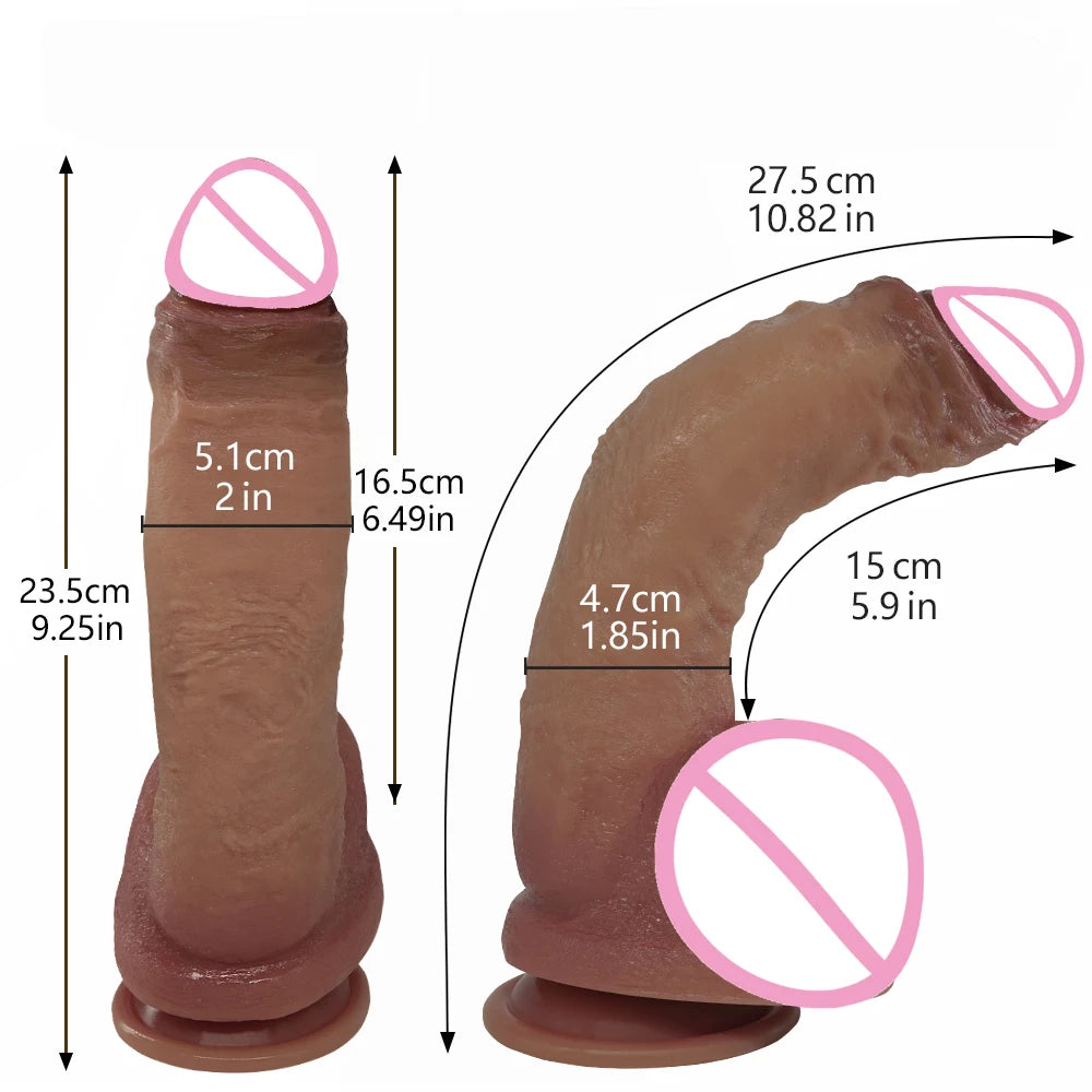 Super Long Skin Dildo Penis Medical Silicone Realistic SexToy For Women Masturbator Makeup Dildo Strapon Suction Cup Dick Adults