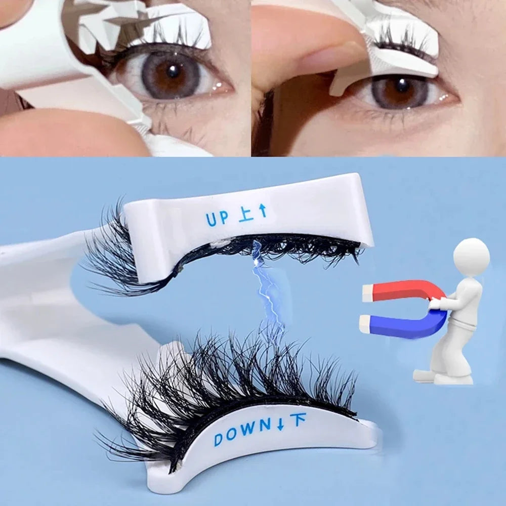 Professional  EyelashesTweezer Curler Clip Clamp  Makeup 3D Mink Eyelashes Tweezer Magnetic Eyelashes Extension Applicator False