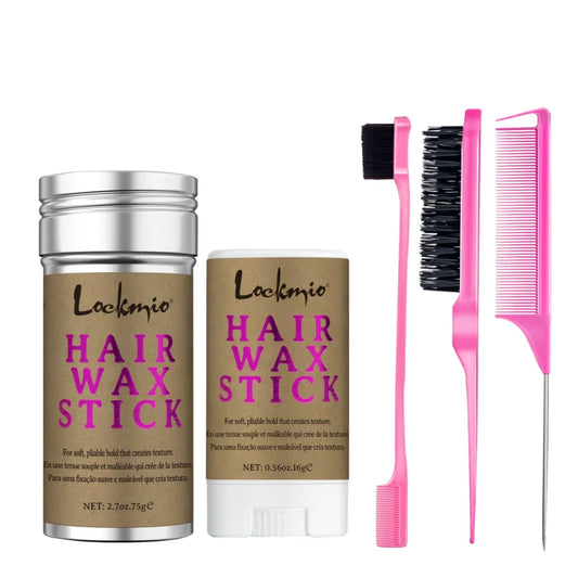 LOCKMIO Women Hair Wax Stick for Wigs Anti-frizz Flyaways Control Styling Wax Long-lasting Smooth Broken Back Hair Pomade Cream