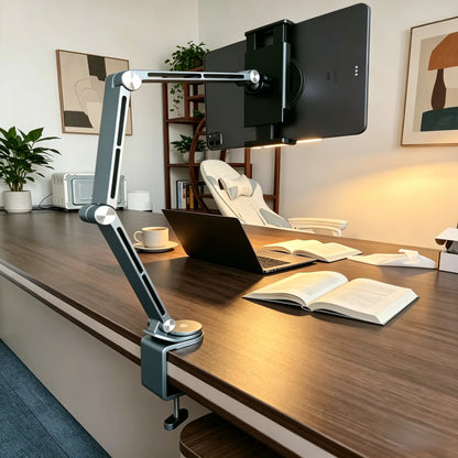 Adjustable Aluminum Desktop Stand Suitable For Tablets iPad Universal Foldable 360 ° Rotation Compatible With 4.7-12.9 Inch