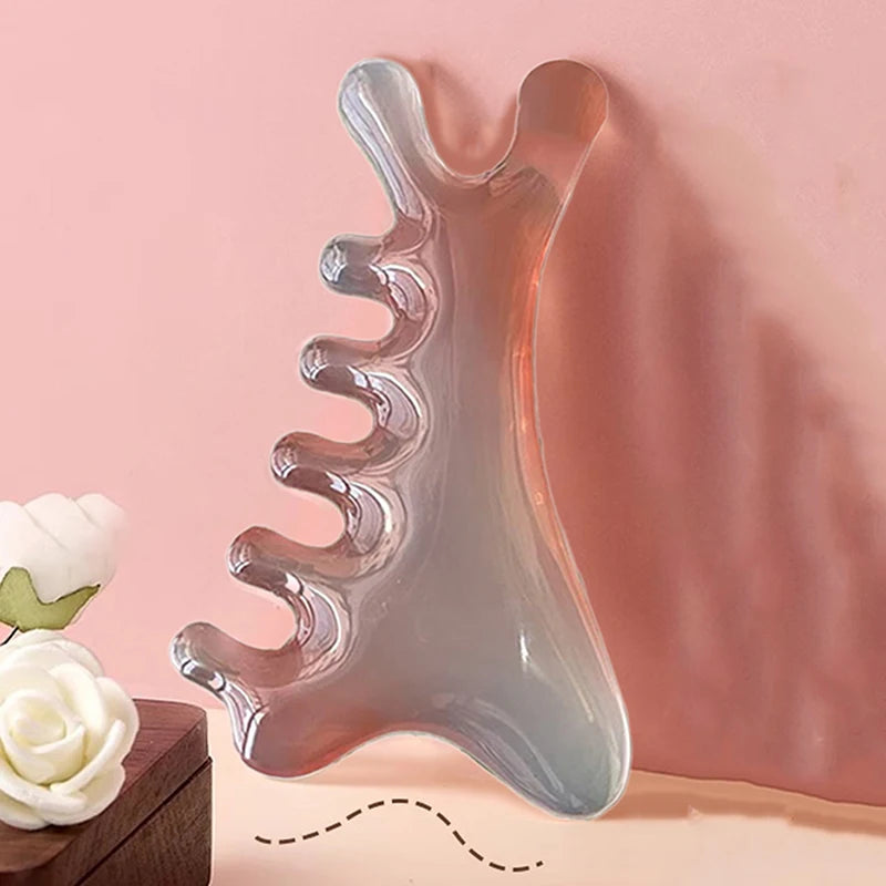 Resin Octopus Comb Head Massager Meridian Scraping Scalp Massage Brush Acupuncture SPA Gua Sha Health Massage Tool