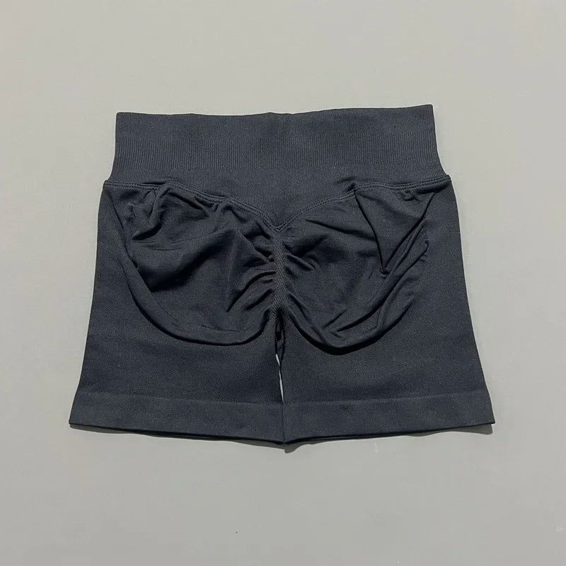HISTELLO Sports Shorts 4.5" Women Yoga Shorts Seamless Low Waist Scrunch Bum Gym Leggings Workout Stretch Fitness Sports Shorts