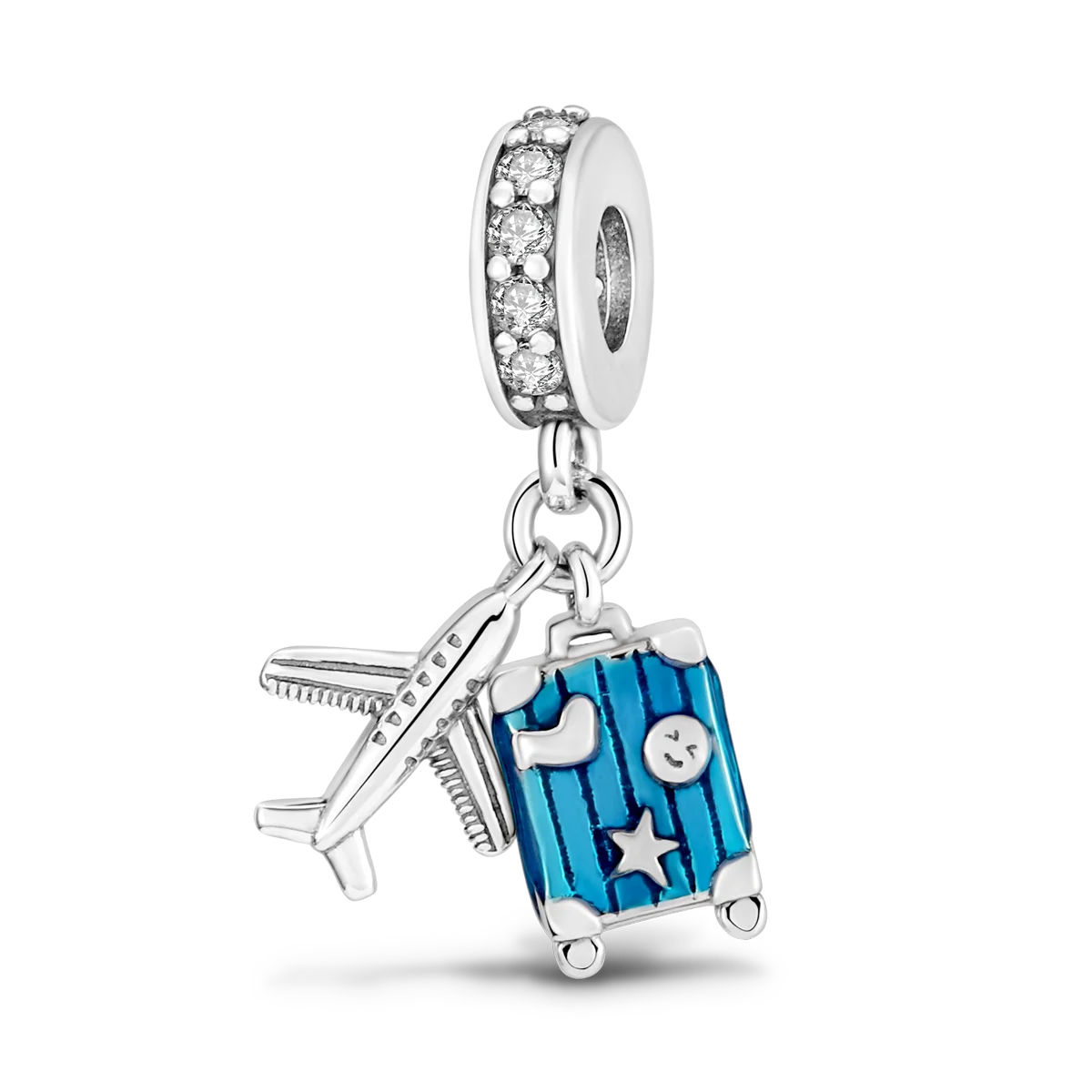 925 Silver Rainbow Flower Dragonfly Charms Dangle Charm Animal Bead Fit Original Bracelet Jewelry DIY