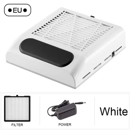 Powerful Nail Dust Collector Fan For Nail Salon Reusable Filter Nail Art Vacuum Cleaner Supplies