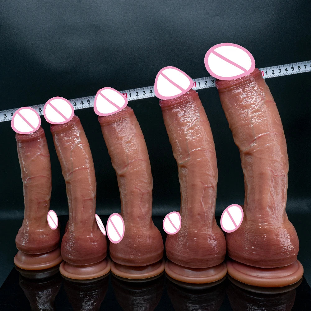 Super Long Skin Dildo Penis Medical Silicone Realistic SexToy For Women Masturbator Makeup Dildo Strapon Suction Cup Dick Adults