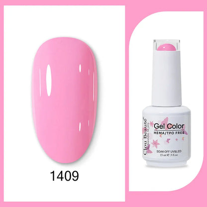 Clou Beaute TPO FREE Nail Gel Polish High Pigment Nail Art Supply Spring Summer Pastal Color Varnish UV Gel Clear Base Top Coat
