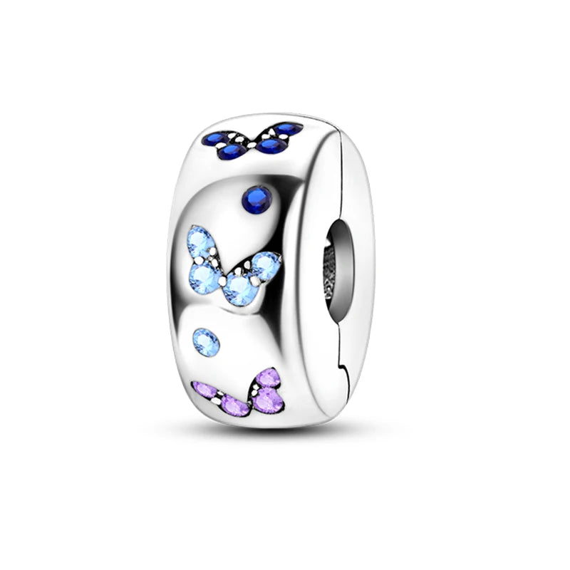 Charms 925 Silver Butterfly Dragonfly Flowers Stars Moon Devil's Eye Spacer Beads Fit Qikaola 925 Original Bracelets DIY Jewelry