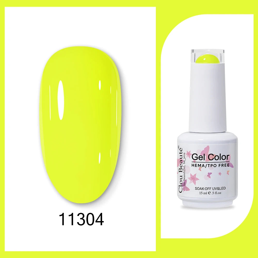 Clou Beaute TPO FREE Nail Gel Polish High Pigment Nail Art Supply Spring Summer Pastal Color Varnish UV Gel Clear Base Top Coat