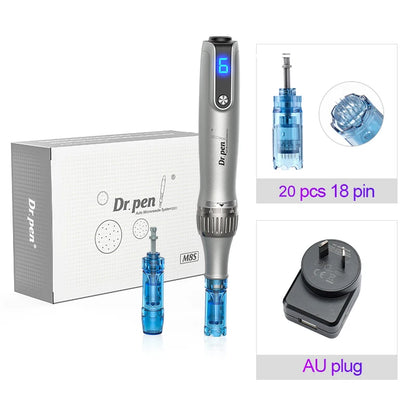 Authentic Dr pen Ultima M8S With 22 pcs Needle Pin Microneedling Pen Wireless Derma Pen Beauty Machine needle length 0.25 mm