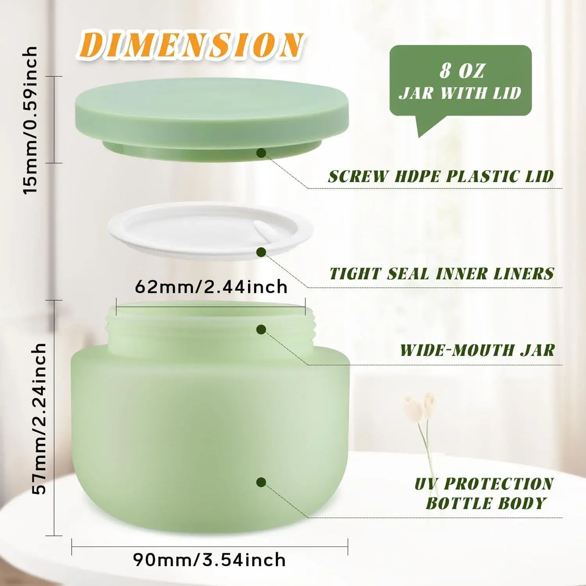 10PCS Round Cosmetic Container Jar with Lids Wide Mouth Soft Slime Jars for Lotion Hand Cream Ointments Refillable Travel Vials