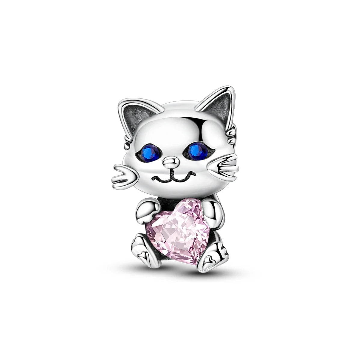 Original Charms 925 Silver Cute Animals Cat Bear Bead For Silver Bracelet Diy Fahsion Jewelry