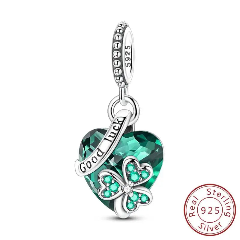Original 925 Sterling Silver Heart Love Charms Beads Pendant Fit Original Bracelet Necklace DIY Charms Women Man Jewelry Gift