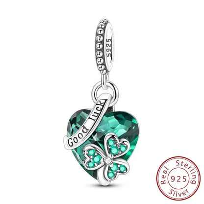 Original 925 Sterling Silver Heart Love Charms Beads Pendant Fit Original Bracelet Necklace DIY Charms Women Man Jewelry Gift
