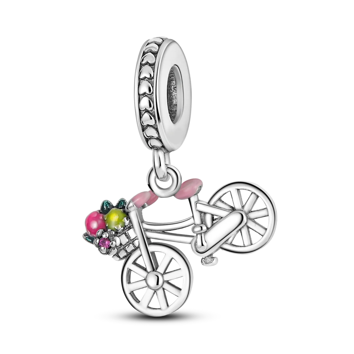 925 Silver Rainbow Flower Dragonfly Charms Dangle Charm Animal Bead Fit Original Bracelet Jewelry DIY